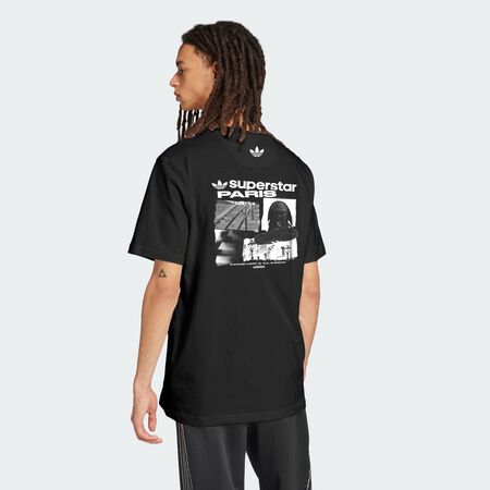 ADIDAS ORIGINALS T-SHIRT PARIS SUPERSTAR GRAPHIC Black HOMME