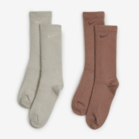 NIKE CHAUSSETTES X2 CREW CUSH BEIGE/ROSE HOMME