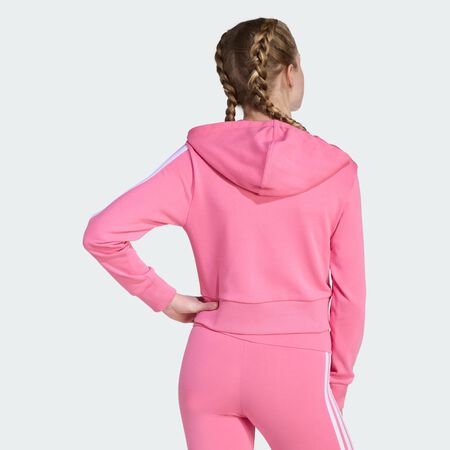ADIDAS SPORTSWEAR Essentials Full-Zip Hoodie Kids Pink Fusion / White JUNIOR