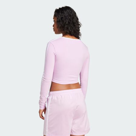 ADIDAS ORIGINALS T-shirt court manches longues Adicolor 3 bandes Light Orchid FEMME