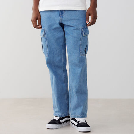 VANS PANT CARGO LOOSE DENIM BLEU HOMME
