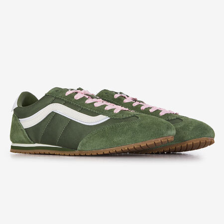 VANS SUPER LOWPRO VERT/ROSE FEMME