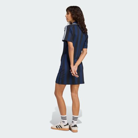 ADIDAS ORIGINALS Football Inspired Graphic Dress Night Indigo WOMEN