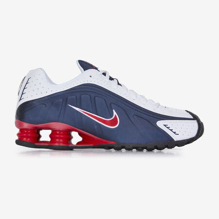 NIKE shox SHOX R4 BLANC/MARINE HOMME