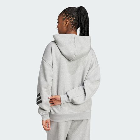 ADIDAS SPORTSWEAR Sweat-shirt à capuche 3 bandes Future Icons Medium Grey Heather FEMME