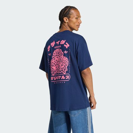 ADIDAS ORIGINALS T-SHIRT JAPAN FLORALS Night Indigo HOMME