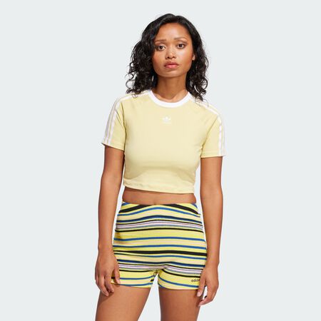 ADIDAS ORIGINALS T-shirt 3 bandes Baby Powder Yellow FEMME