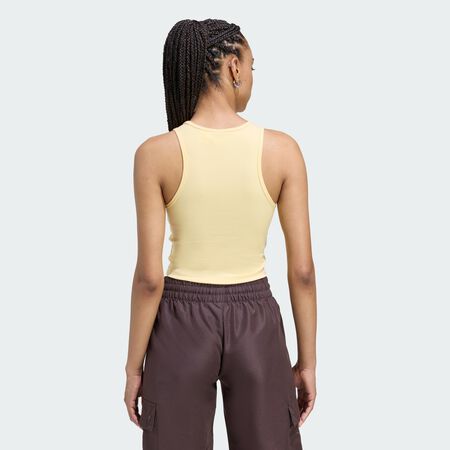 ADIDAS ORIGINALS Essentials Ribbed Tank Top Orange Tint WOMEN