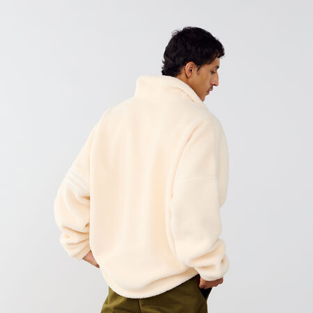ADIDAS ORIGINALS SWEAT CREW POLAR FLEECE HZ BEIGE/BLANC HOMME