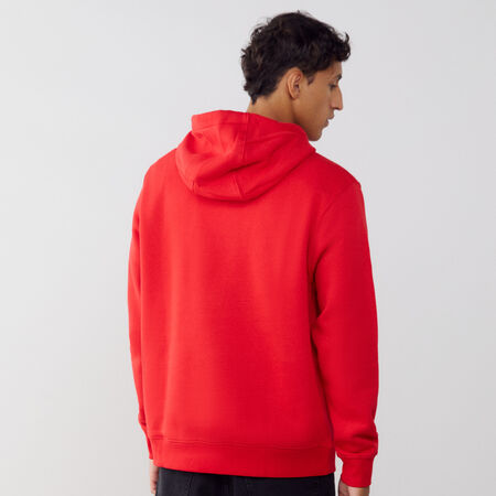 NIKE HOODIE CLUB SMALL LOGO RED MEN