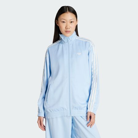 ADIDAS ORIGINALS Veste de survêtement Firebird satin 3 bandes à volants adidas Originals Clear Sky FEMME