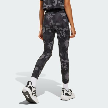 ADIDAS PERFORMANCE Legging imprimé floral Train Essentials Enfants Grey Five / Grey Six / Carbon / Black JUNIOR