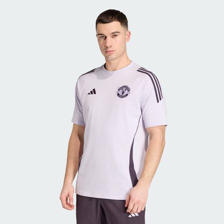 ADIDAS PERFORMANCE Manchester United Tiro 25 Competition Cotton Tee Purple Tint / Aurora Black MEN