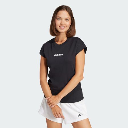 T-shirt coton Essentials Linear : Black / White