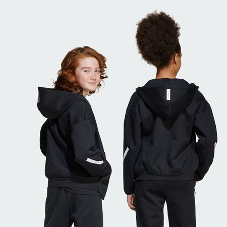 ADIDAS SPORTSWEAR Veste de survêtement à capuche entièrement zippée adidas Z.N.E. Black / White JUNIOR