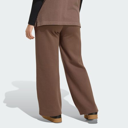 ADIDAS ORIGINALS Essentials Wide Leg Pant Fleece Earth Strata WOMEN