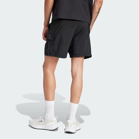 ADIDAS SPORTSWEAR Short cargo petit logo Essentials Chelsea Black / White HOMME