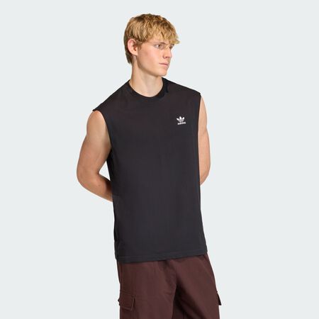 TREFOIL ESSENTIALS SLEEVELESS TEE : Black