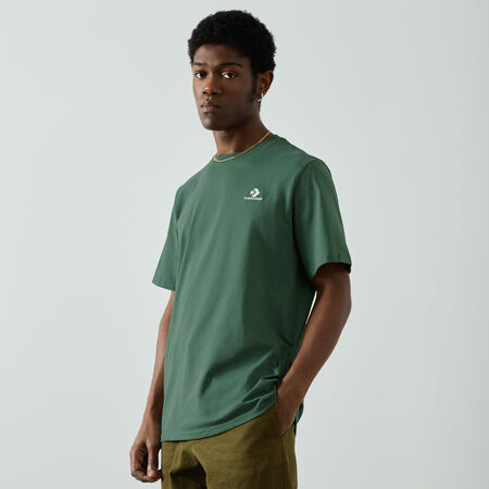 CONVERSE TEE SHIRT STAR CHEVRON EMBROIDERED VERT HOMME