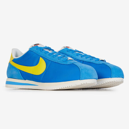 NIKE cortez CORTEZ NYLON BLEU/JAUNE HOMME