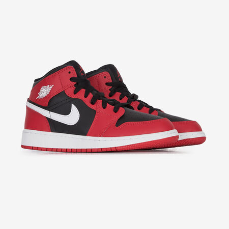 JORDAN air jordan 1 AIR JORDAN 1 MID NOIR/ROUGE JUNIOR