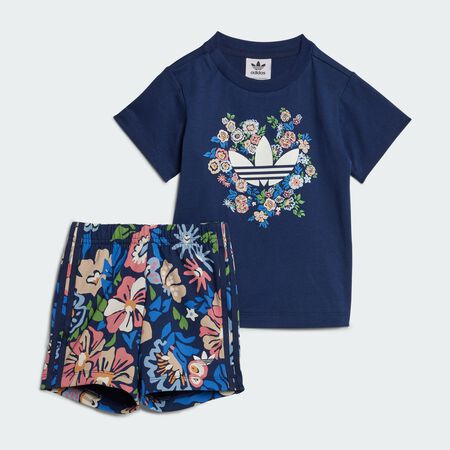 ADIDAS ORIGINALS Ensemble short et t-shirt adidas Originals x Liberty London Enfants Night Indigo CADET