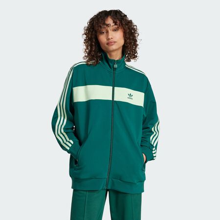 ADIDAS ORIGINALS Track Top Colorblock Collegiate Green / Semi Green Spark FEMME