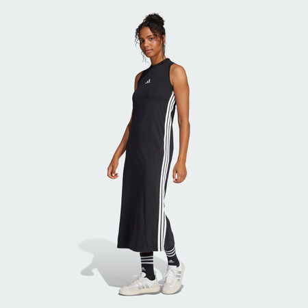 Robe longue dos nageur 3 bandes Essentials : Black / White