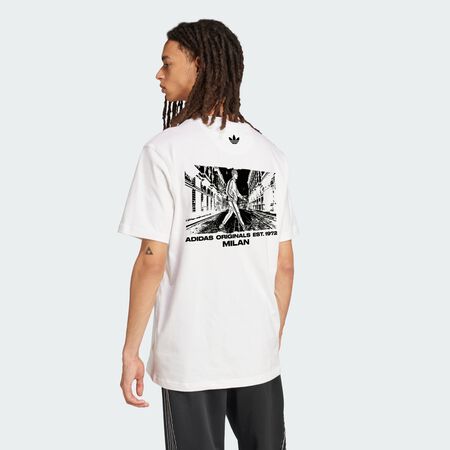 ADIDAS ORIGINALS T-SHIRT GRAPHIQUE MILAN SUPERSTAR White HOMME