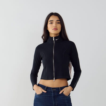 TOP FULL-ZIP GLS : NOIR