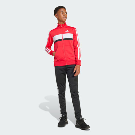 ADIDAS SPORTSWEAR Survêtement maille 3 bandes Seasonal Essentials Tiberio Enfants Pure Ruby / White CADET