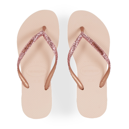 HAVAIANAS SLIM GLITTER II ROSE/OR FEMME