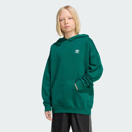 Loose Fleece Hoodie Kids : Collegiate Green
