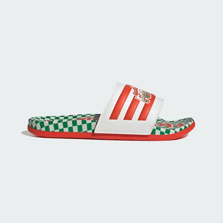 ADIDAS ORIGINALS UB X FORTNITE ADILETTE COMFORT Slides Core White / Bold Orange / Green MEN