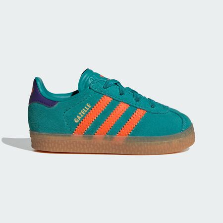 ADIDAS ORIGINALS Chaussure lacets élastiques Gazelle Comfort Closure Enfants Pure Teal / Impact Orange / Collegiate Purple BÉBÉ