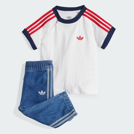 ADIDAS ORIGINALS Ensemble t-shirt Denim Enfants Medium Blue Denim / White CADET