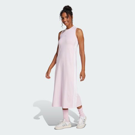 ADIDAS SPORTSWEAR Robe longue dos nageur 3 bandes Essentials Clear Pink / White FEMME
