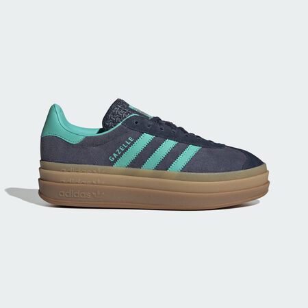 ADIDAS ORIGINALS Gazelle Bold Shoes Shadow Navy / Acid Mint / Legend Ink WOMEN
