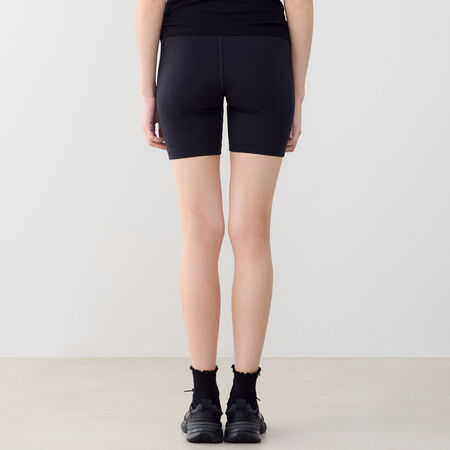 NIKE SHORT BIKER SWOOSH BLACK/WHITE WOMEN