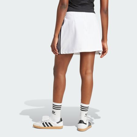 ADIDAS ORIGINALS Adicolor 3-Stripes Mini Skirt White / Black WOMEN