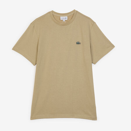 TEE SHIRT CLASSIC SMALL LOGO SL : BEIGE/GREEN