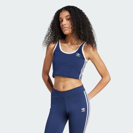 ADIDAS ORIGINALS Brassière Adicolor 3 bandes Night Indigo / White FEMME