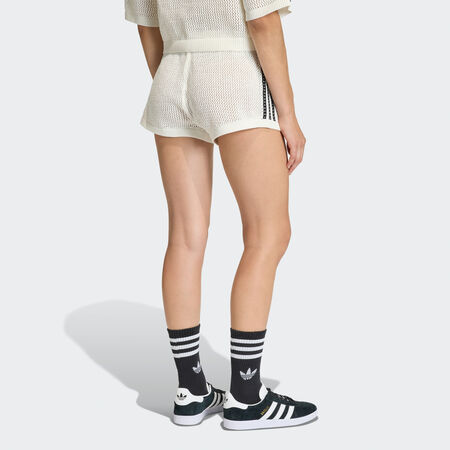 ADIDAS ORIGINALS SHORT EN CROCHET TRICOTÉ Off White FEMME