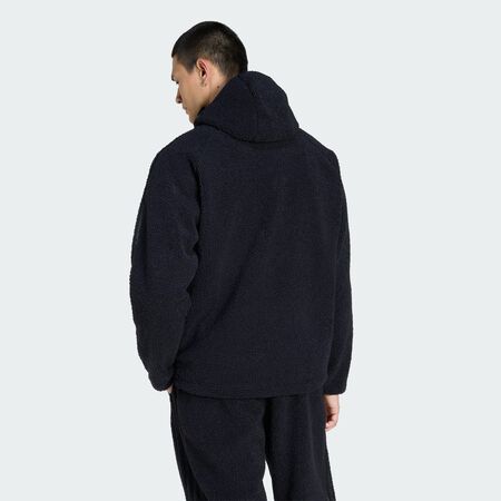 ADIDAS ORIGINALS SWEAT-SHIRT À CAPUCHE EN MOLLETON TEAMGEIST 1/4 ZIP Black HOMME