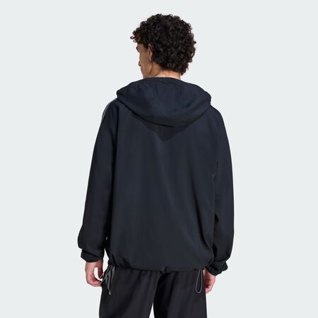 ADIDAS ORIGINALS STRIPED REGULAR WINDRUNNER Jacket Black MEN