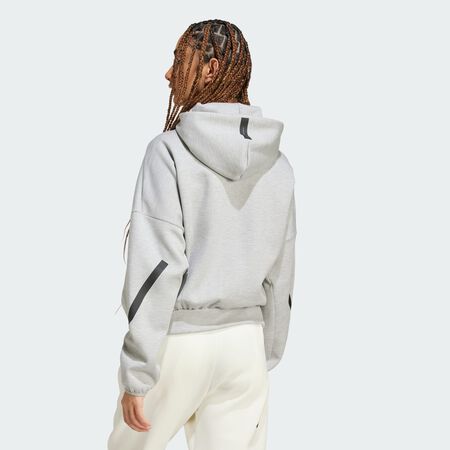 ADIDAS ORIGINALS Veste à capuche entièrement zippée adidas Z.N.E. Medium Grey Heather FEMME