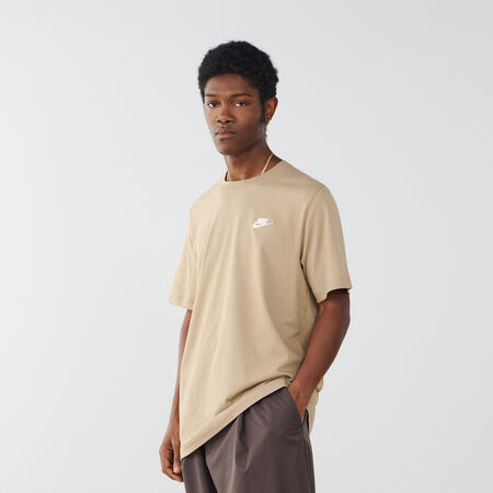 TEE SHIRT CLUB : BEIGE/BLANC