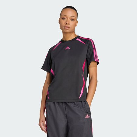 T-shirt Adicolor Teamgeist Loose : Black / Semi Lucid Fuchsia
