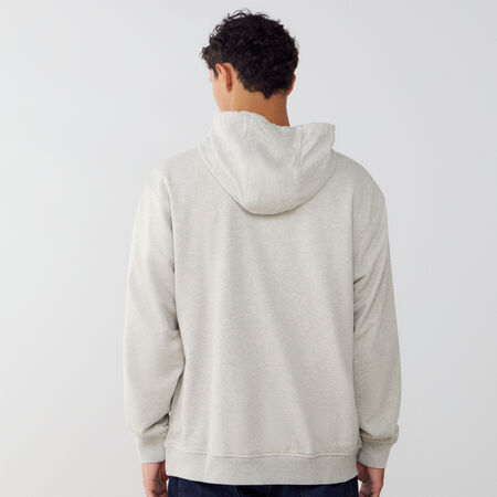 JORDAN HOODIE CENTERED LOGO DRI-FIT BEIGE/BLANC HOMME