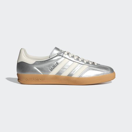 ADIDAS ORIGINALS gazelle Gazelle Indoor Shoes Silver Metallic / Core White / Core Black UNISEX